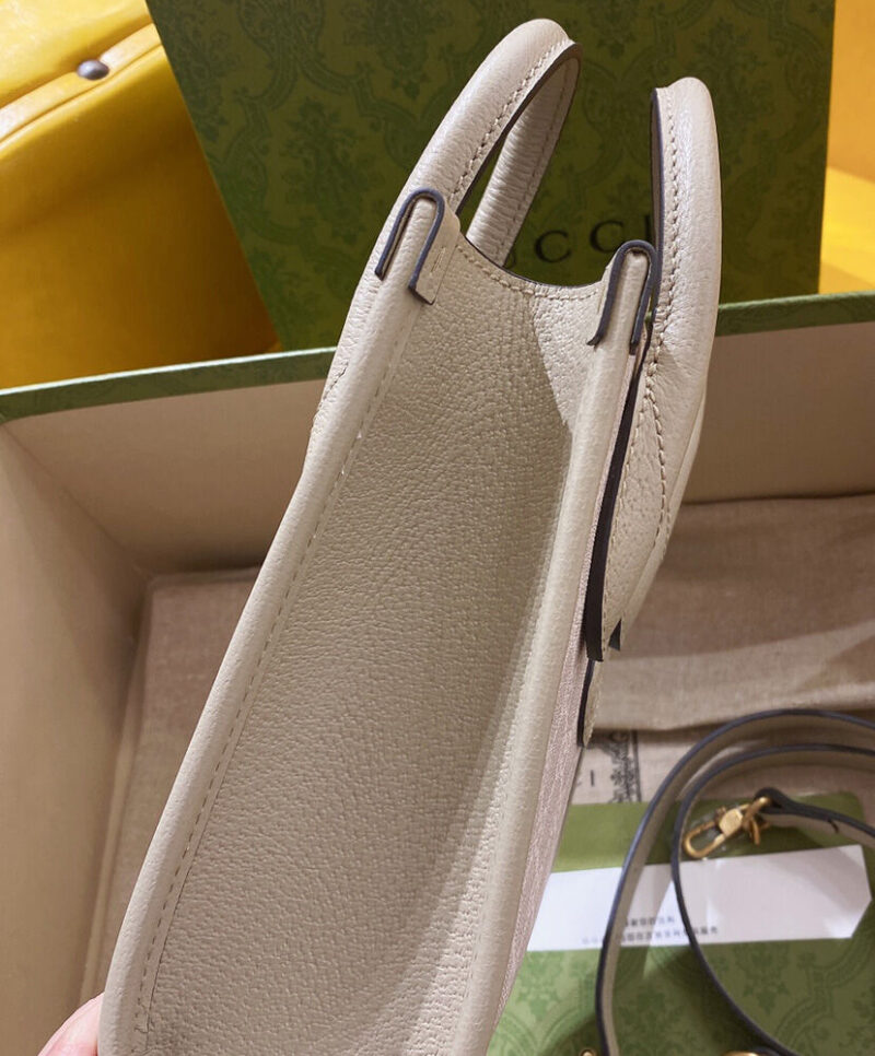 Gucci Mini Tote Bag With Interlocking G Cream