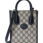 Gucci Mini Tote Bag With Interlocking G 671623 Dark Blue