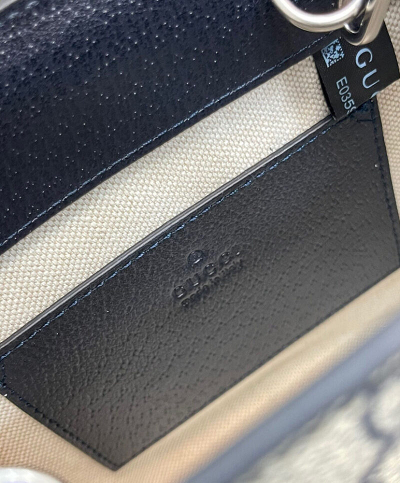 Gucci Mini Tote Bag With Interlocking G 671623 Dark Blue