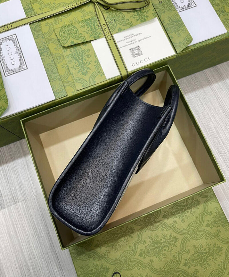 Gucci Mini Tote Bag With Interlocking G 671623 Dark Blue