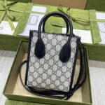 Gucci Mini Tote Bag With Interlocking G 671623 Dark Blue