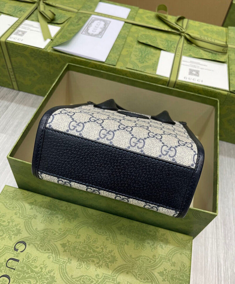 Gucci Mini Tote Bag With Interlocking G 671623 Dark Blue