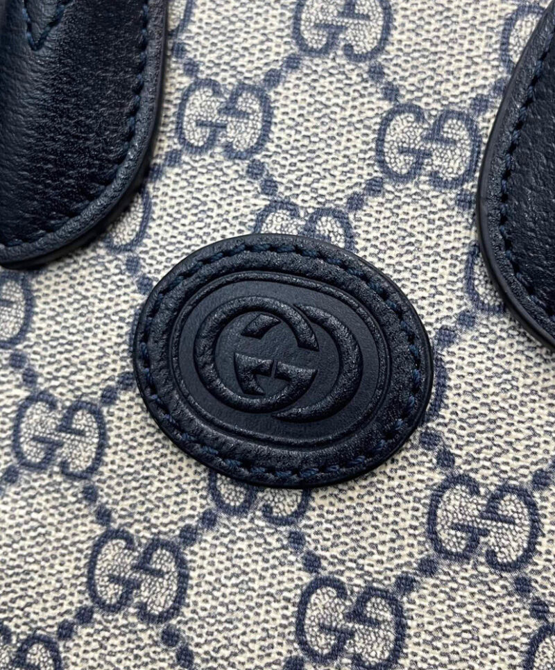 Gucci Mini Tote Bag With Interlocking G 671623 Dark Blue