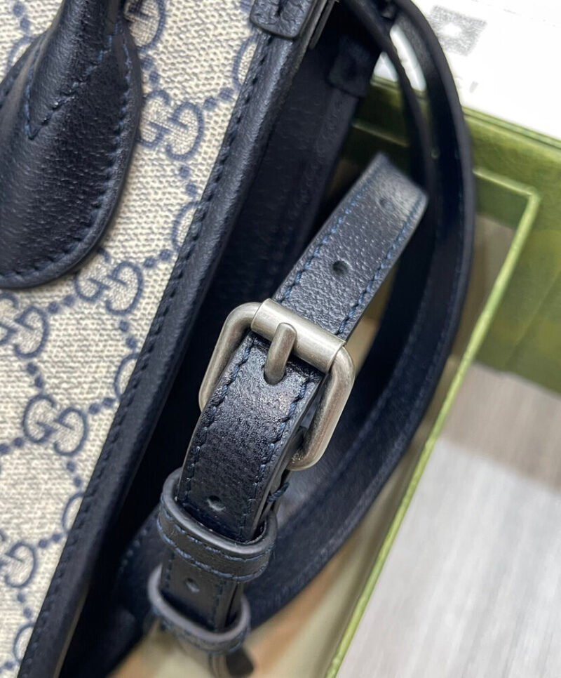 Gucci Mini Tote Bag With Interlocking G 671623 Dark Blue