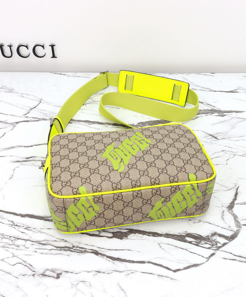 Gucci Medium Crossbody Bag With Print 839380 Green