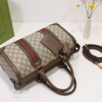 Gucci GG Webbing Small Travel Bag 645017 Dark Coffee