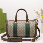 Gucci GG Webbing Small Travel Bag 645017 Dark Coffee