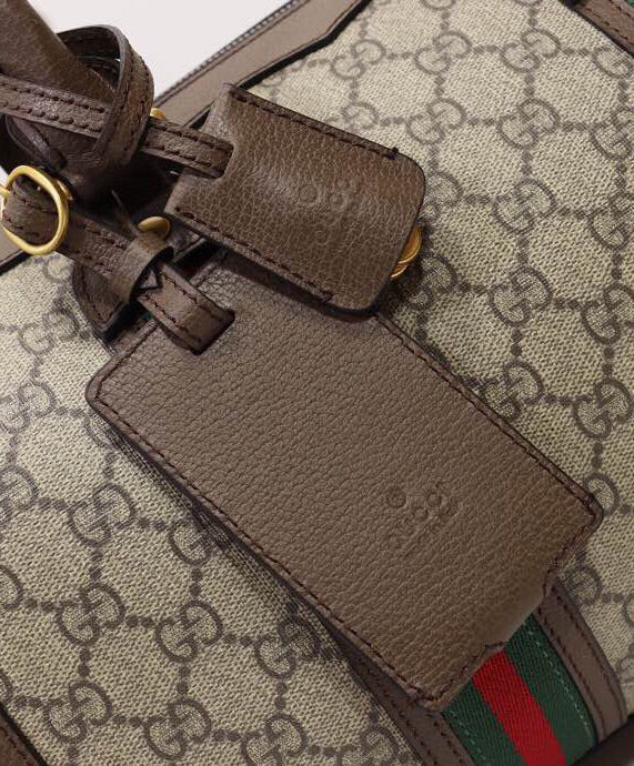 Gucci GG Webbing Small Travel Bag 645017 Dark Coffee