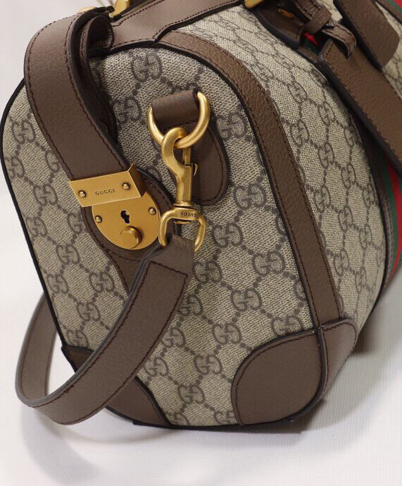 Gucci GG Webbing Small Travel Bag 645017 Dark Coffee