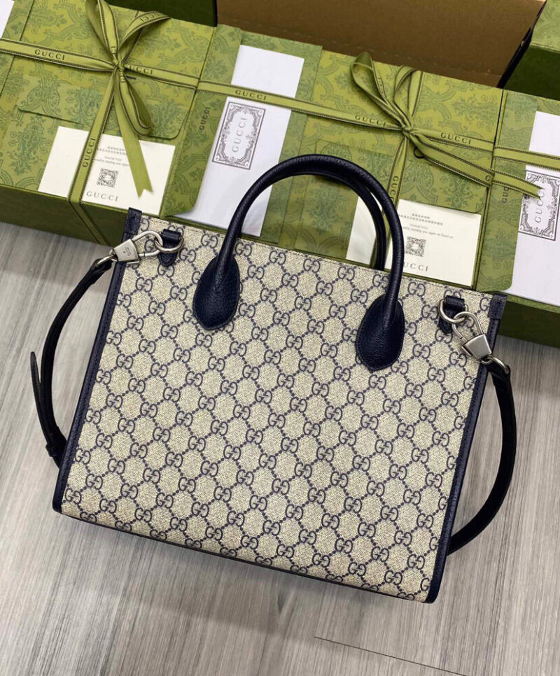 Gucci Small Tote Bag With Interlocking G 659983 Dark Blue
