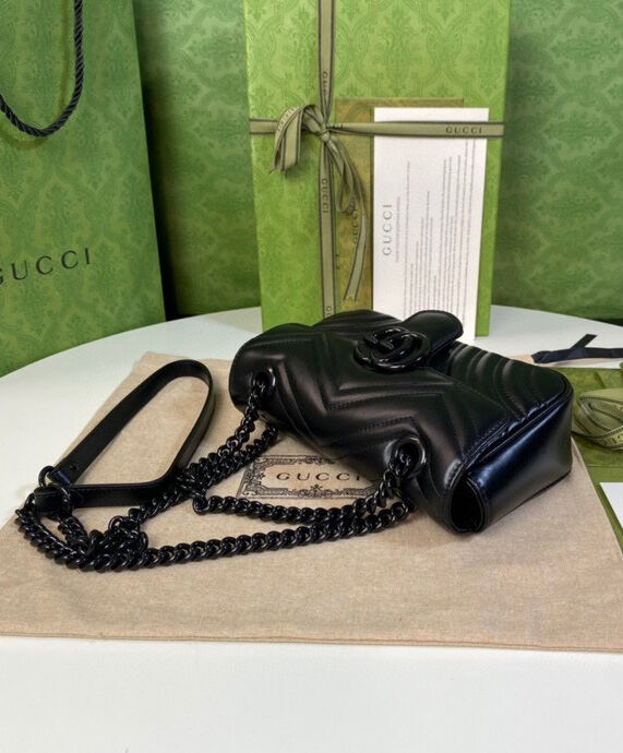 Gucci GG Marmont Quilted Mini Bag Black