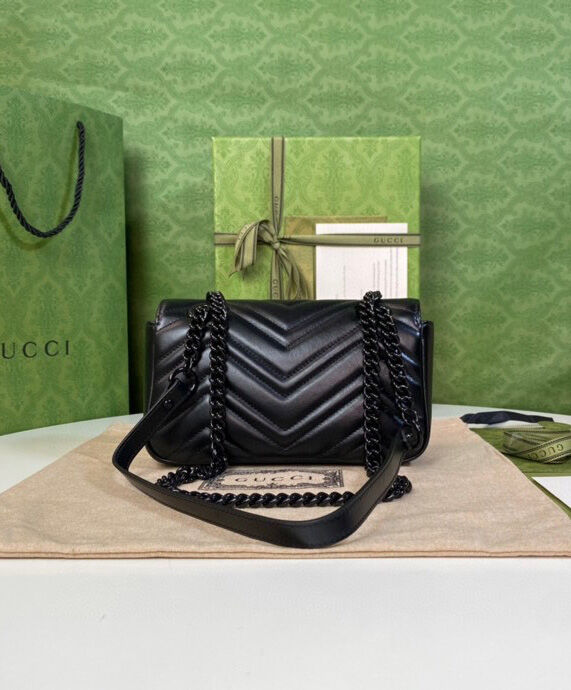 Gucci GG Marmont Quilted Mini Bag Black