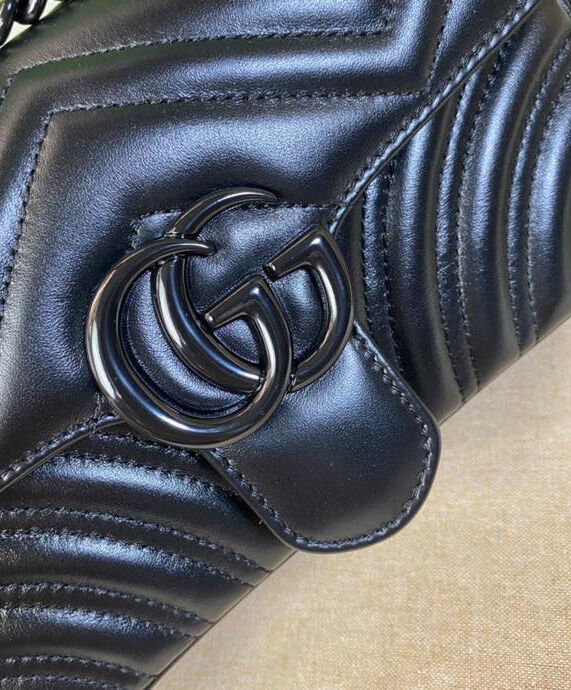 Gucci GG Marmont Quilted Mini Bag Black