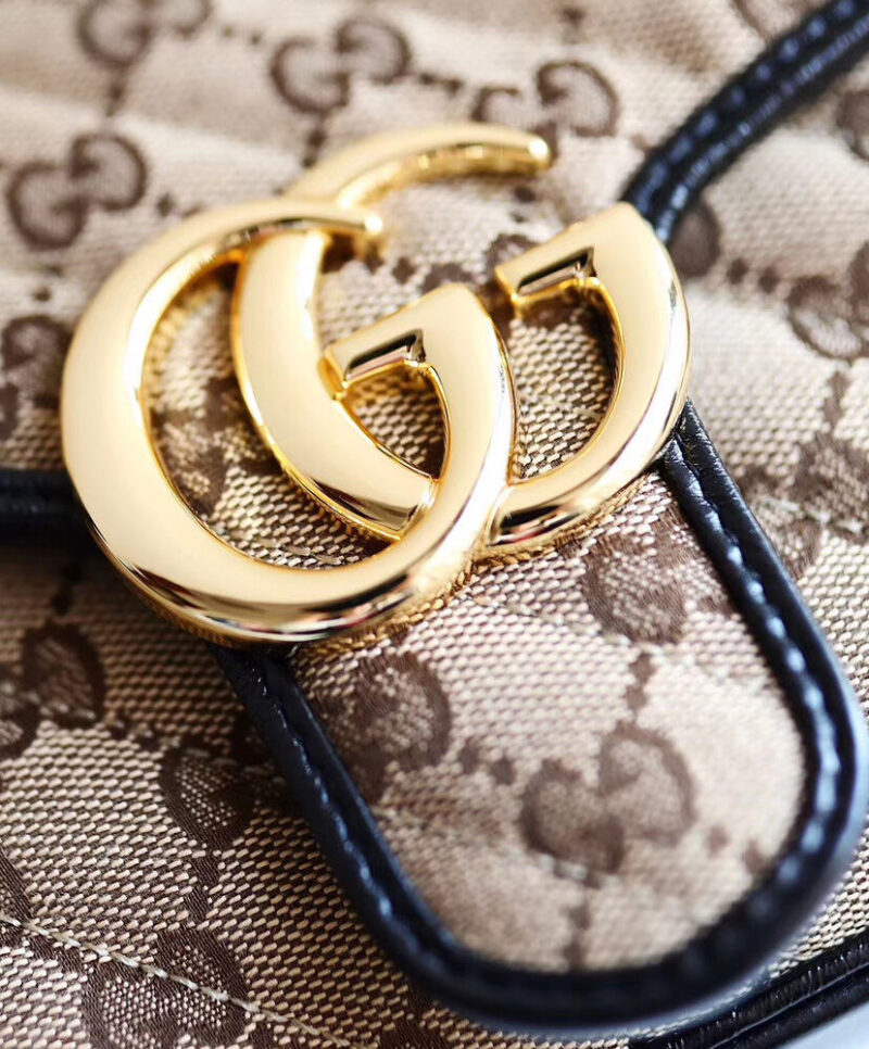 Gucci GG Marmont small shoulder bag 443497 Apricot