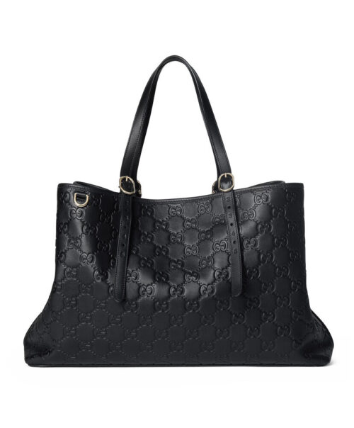 Gucci GG Emblem Large Tote Bag 815213 Black