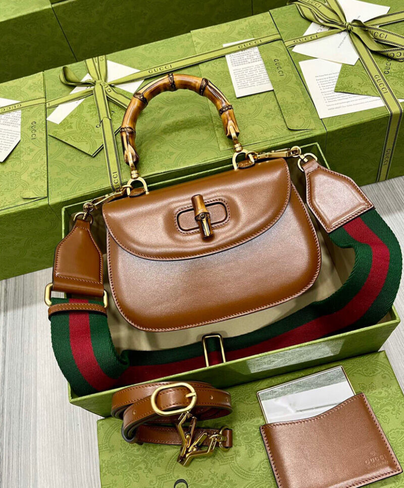 Gucci Small Top Handle Bag With Bamboo 675797