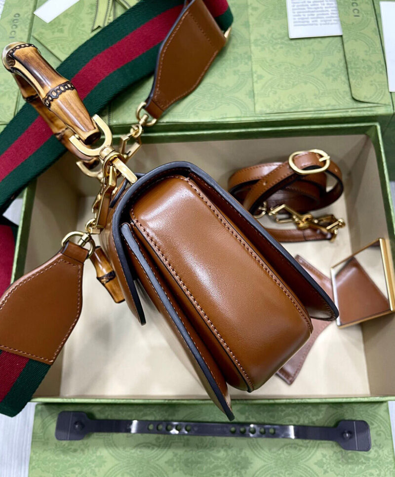 Gucci Small Top Handle Bag With Bamboo 675797