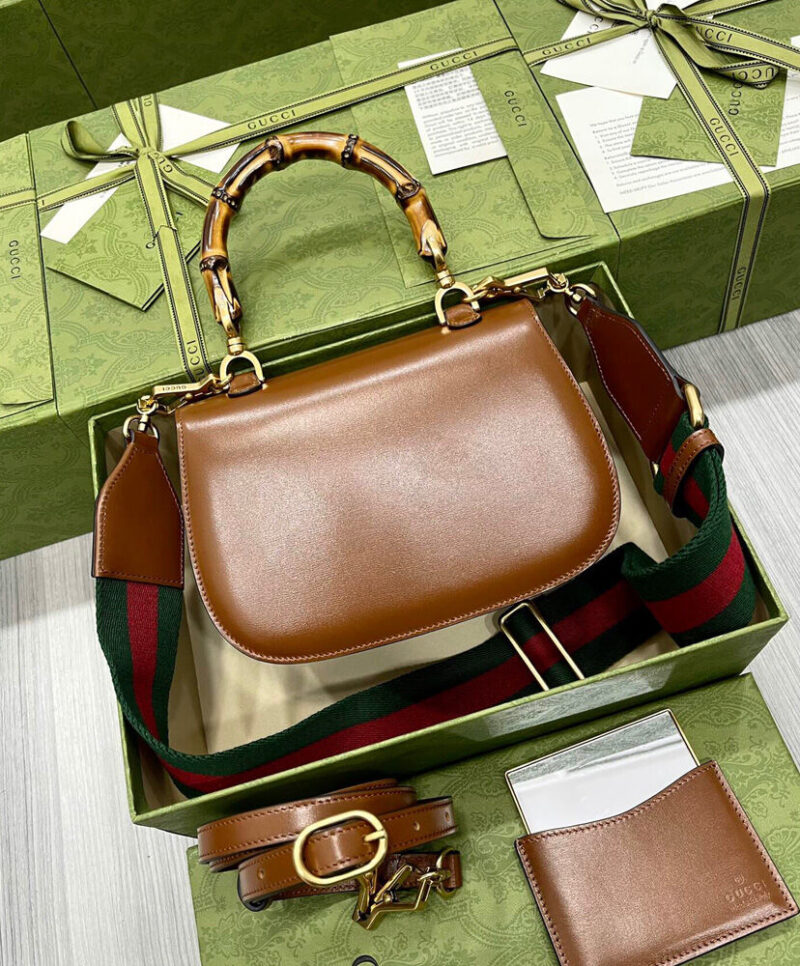 Gucci Small Top Handle Bag With Bamboo 675797