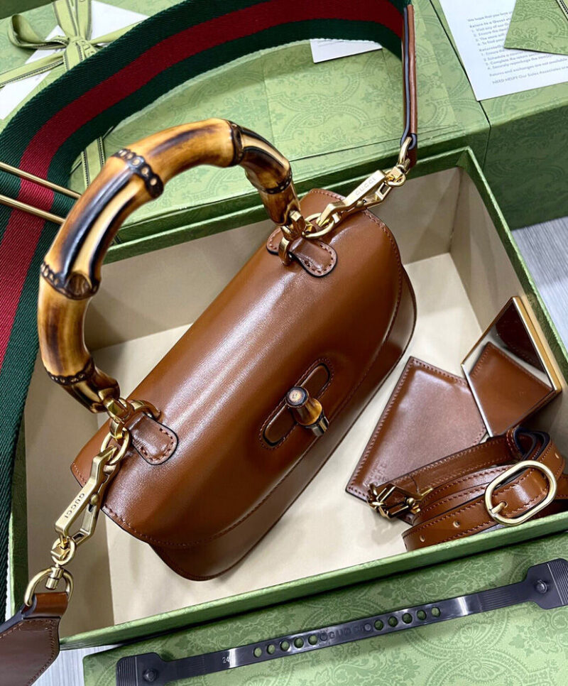 Gucci Small Top Handle Bag With Bamboo 675797