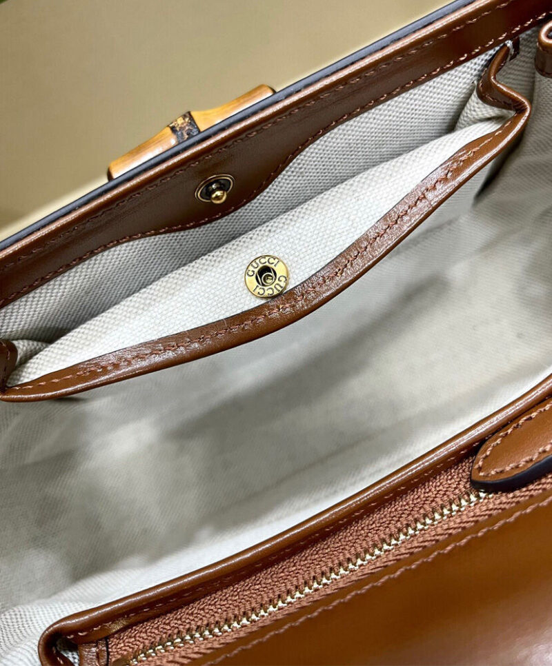 Gucci Small Top Handle Bag With Bamboo 675797