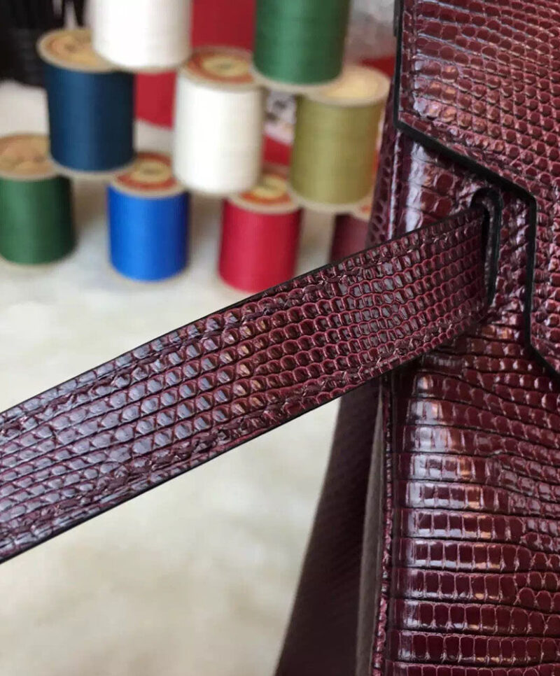 Hermes Birkin 30 Rouge Exotic Lizard Bag