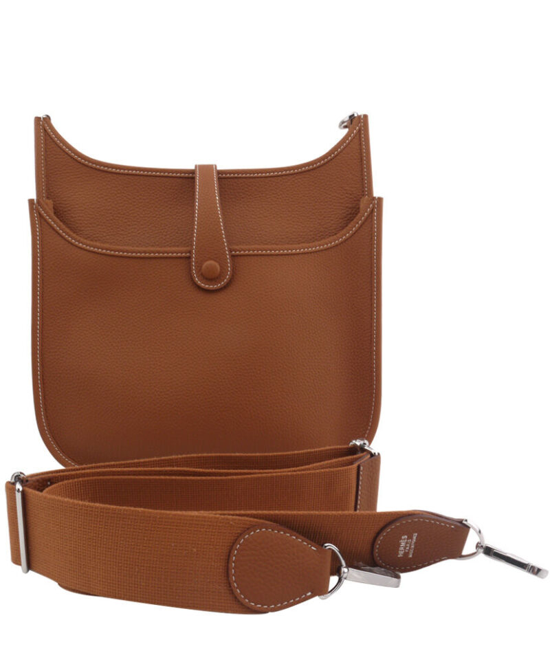 Hermes Tan Evelyne Shoulder Togo III PM Bag