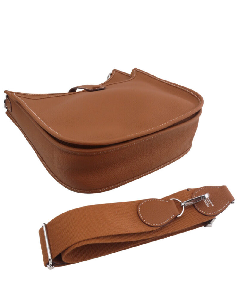 Hermes Tan Evelyne Shoulder Togo III PM Bag