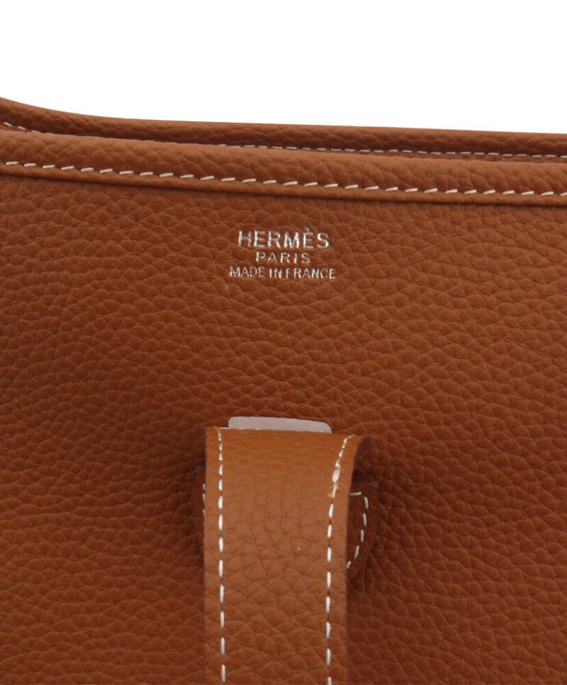 Hermes Tan Evelyne Shoulder Togo III PM Bag