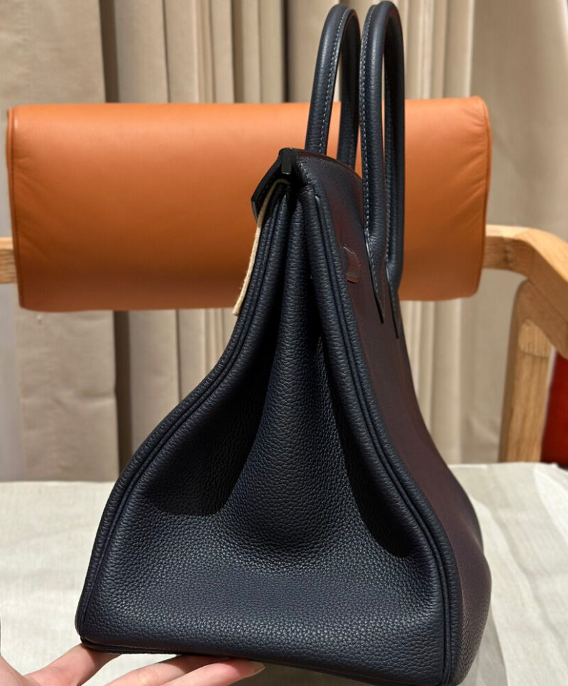 Hermes Birkin 35 Togo Leather Bag Black