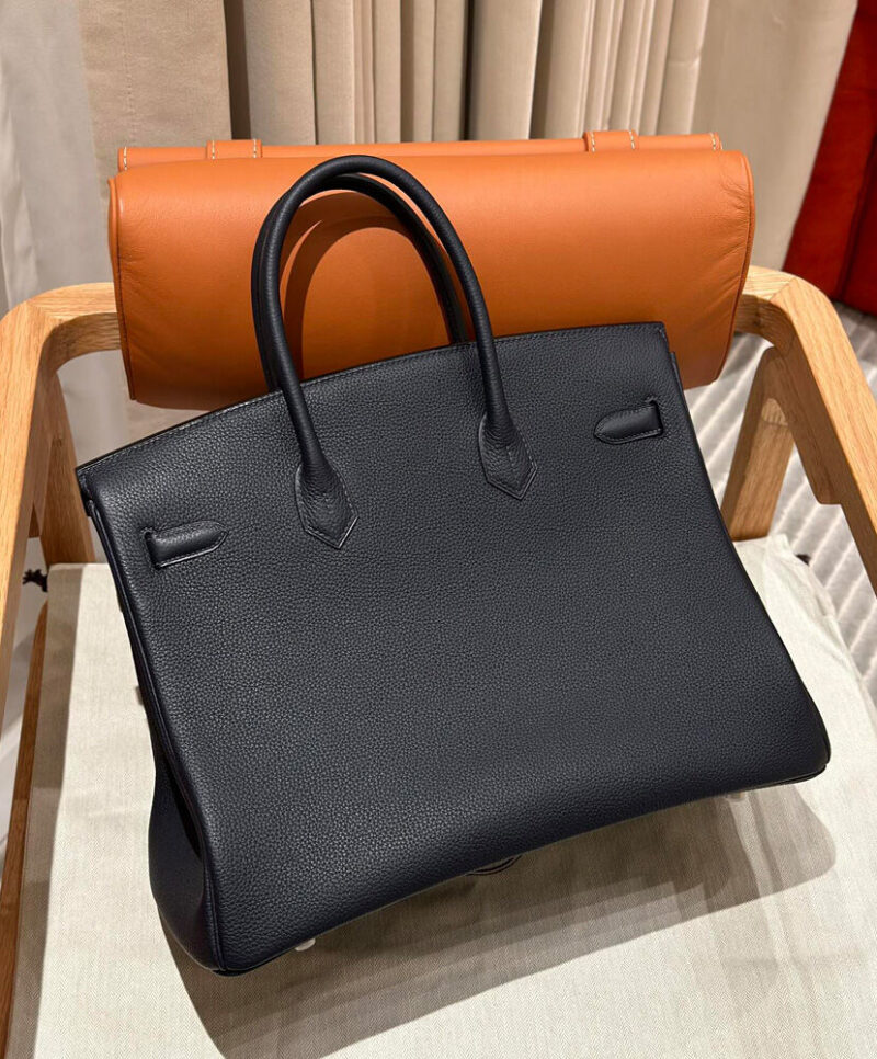 Hermes Birkin 35 Togo Leather Bag Black