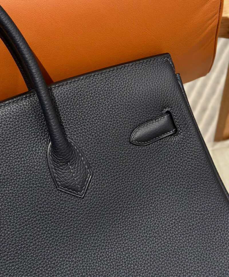 Hermes Birkin 35 Togo Leather Bag Black