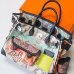Hermes Birkin 35 Canvas & Swift Leather Cargo Graffiti Black