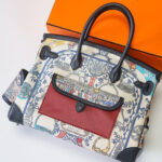 Hermes Birkin 35 Canvas & Swift Leather Cargo Graffiti Black