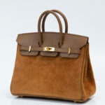Hermes Birkin 25 Gris Caillou & Etoupe Grizzly and Swift Palladium Hardware Coffee