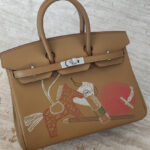 Hermes Birkin 25 In & Out Biscuit Swift Palladium Hardware Coffee
