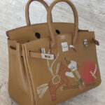 Hermes Birkin 25 In & Out Biscuit Swift Palladium Hardware Coffee