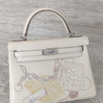 Hermes Kelly 25 Retourne In & Out handbag Cream