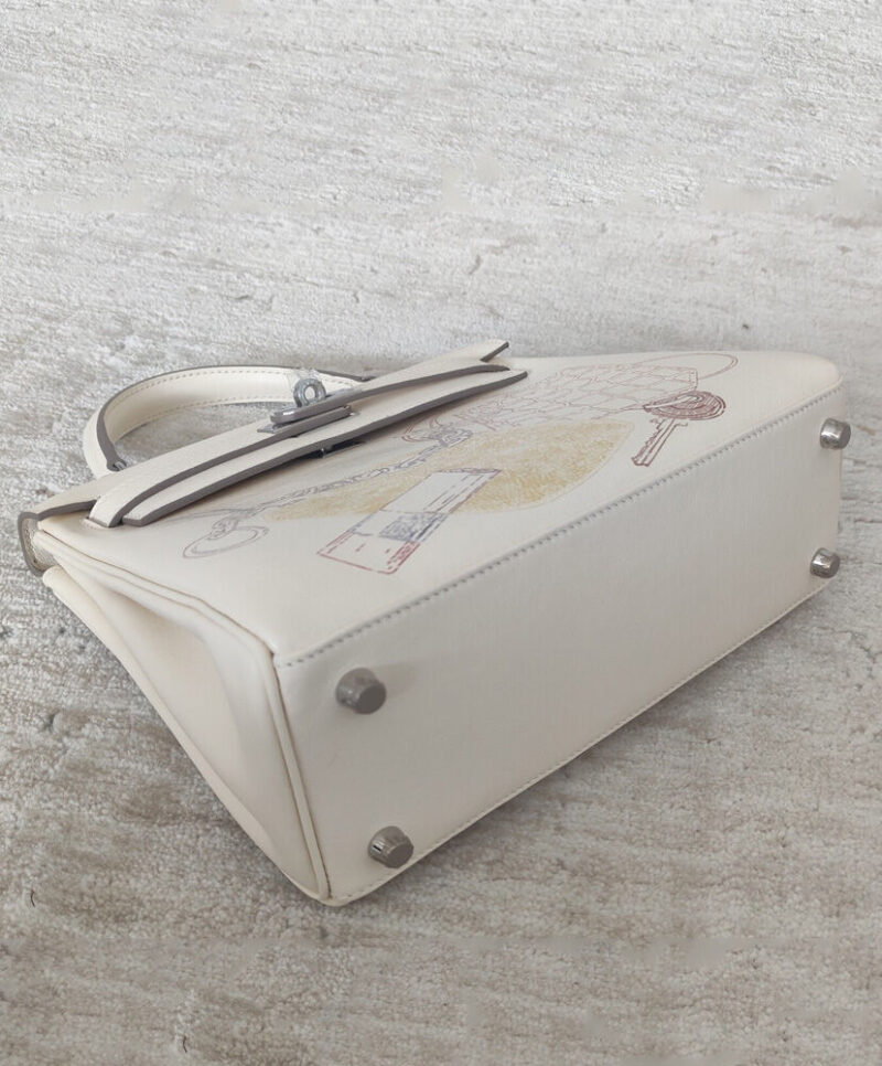 Hermes Kelly 25 Retourne In & Out handbag Cream
