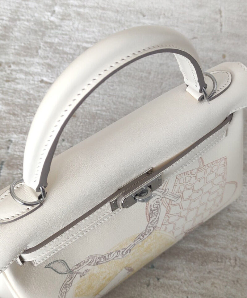 Hermes Kelly 25 Retourne In & Out handbag Cream