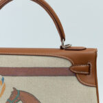 Hermes Covers and Daywear Returns Kelly 32cm of Fauve Barenia Leather Coffee