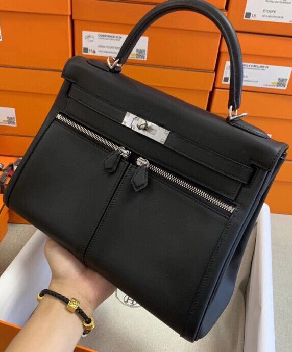 Hermes Kelly Lakis Swift 32 Black