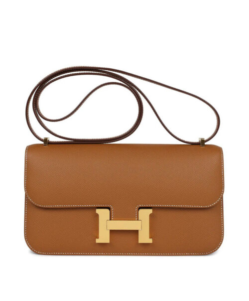 Hermes Constance Elan Long Clutch Etoupe Epsom