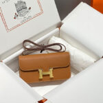 Hermes Constance Elan Long Clutch Etoupe Epsom