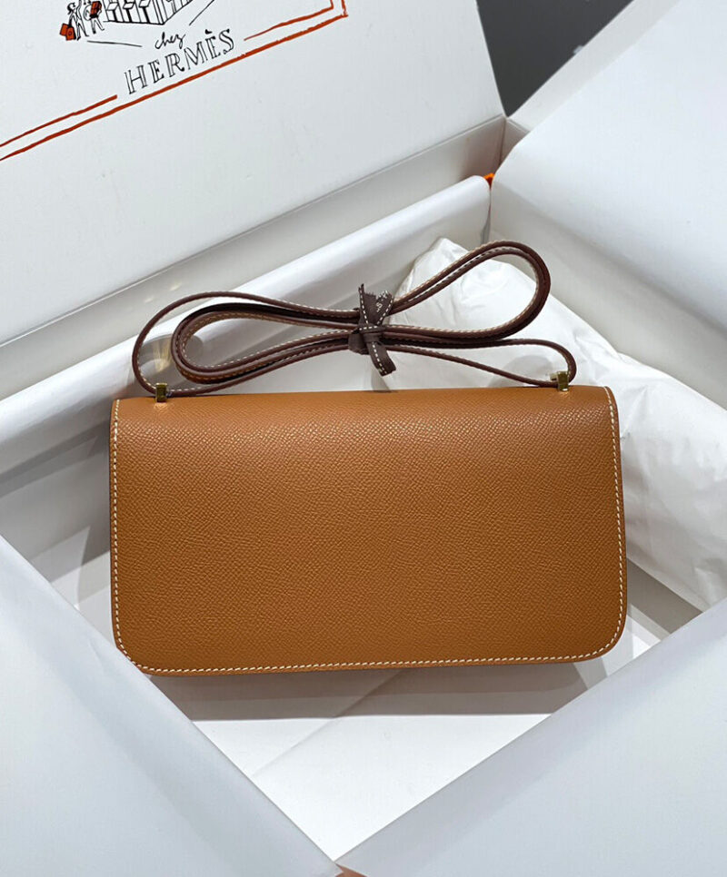 Hermes Constance Elan Long Clutch Etoupe Epsom