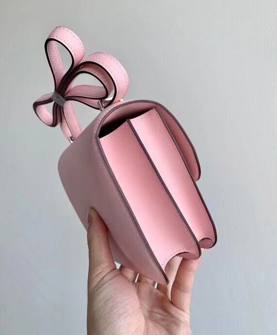 Hermes Constance 18 Mini Bag Swift Leather Lizard Buckle Pink