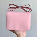 Hermes Constance 18 Mini Bag Swift Leather Lizard Buckle Pink