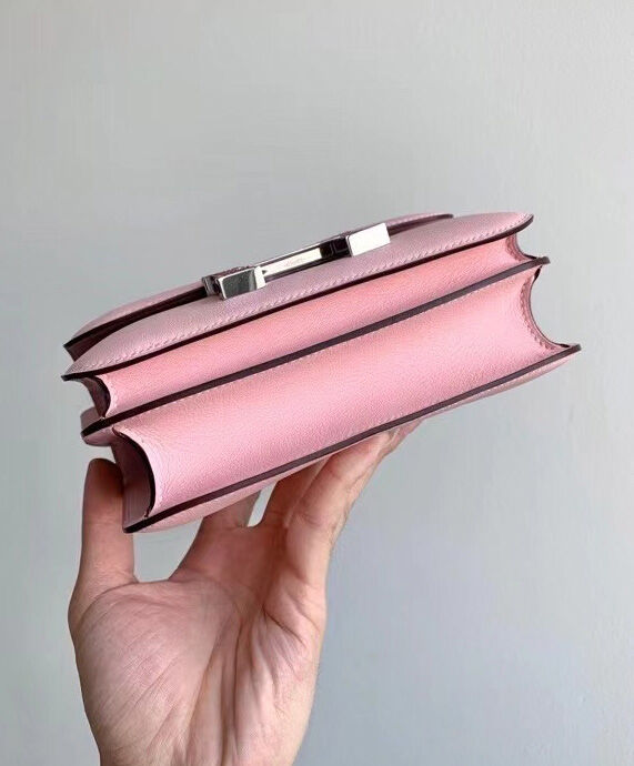 Hermes Constance 18 Mini Bag Swift Leather Lizard Buckle Pink