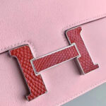 Hermes Constance 18 Mini Bag Swift Leather Lizard Buckle Pink