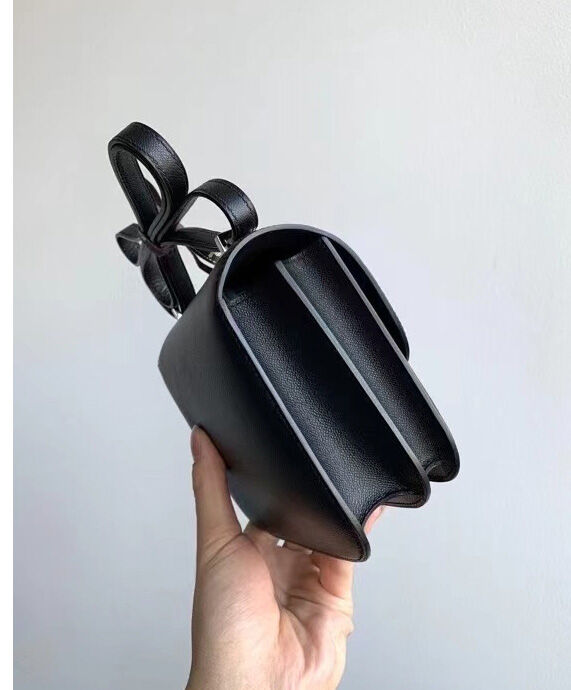 Hermes Constance 18 Mini Bag Epsom Leather Lizard Buckle Black