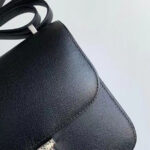 Hermes Constance 18 Mini Bag Epsom Leather Lizard Buckle Black
